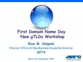 First Domain Name Day New gTLDs Workshop