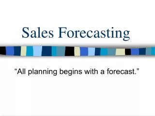 Sales Forecasting