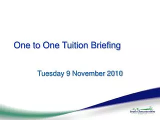One to One Tuition Briefing