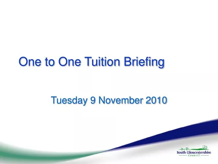 one to one tuition briefing