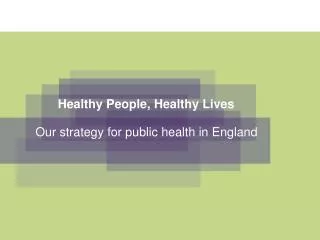 healthy people healthy lives