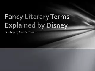 Fancy Literary Terms Explained by Disney