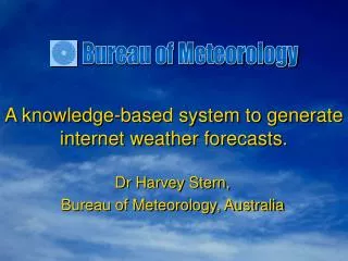 A knowledge-based system to generate internet weather forecasts.