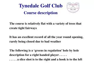 Tynedale Golf Club