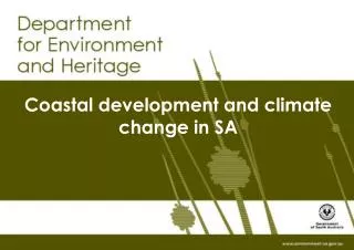 Coastal development and climate change in SA