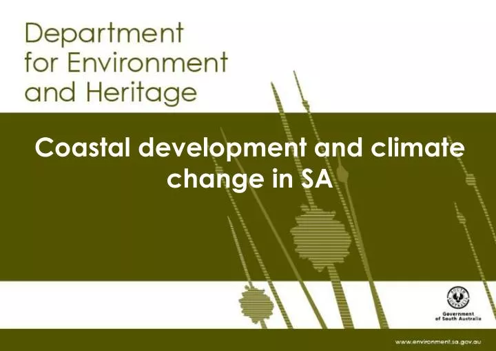 coastal development and climate change in sa