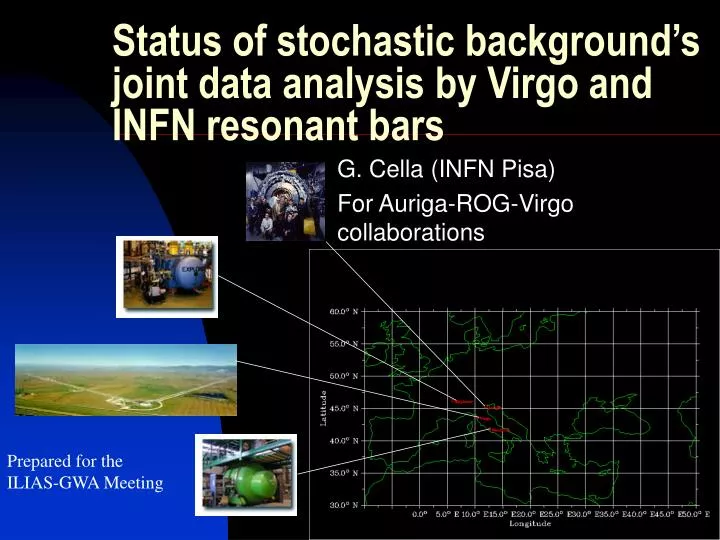 status of stochastic background s joint data analysis by virgo and infn resonant bars