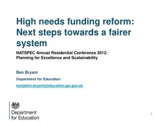 High needs funding reform: Next steps towards a fairer system