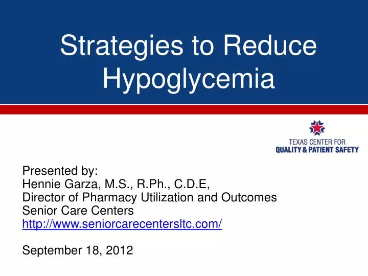 strategies to reduce hypoglycemia