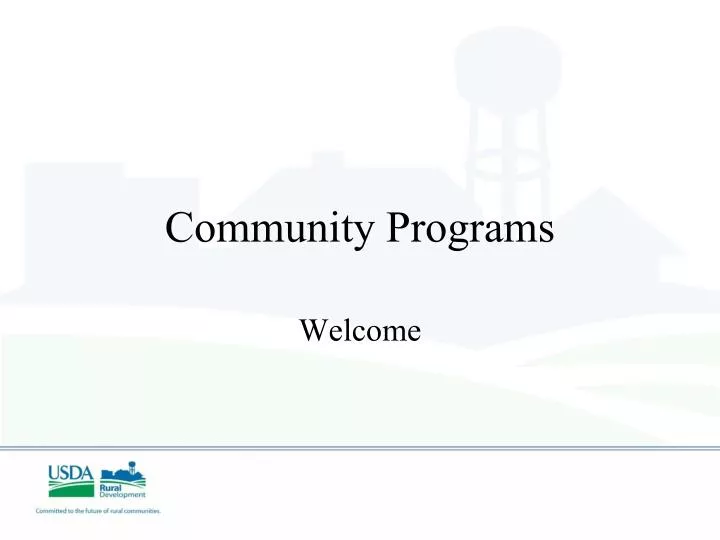 community programs