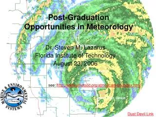 Post-Graduation Opportunities in Meteorology