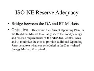 ISO-NE Reserve Adequacy