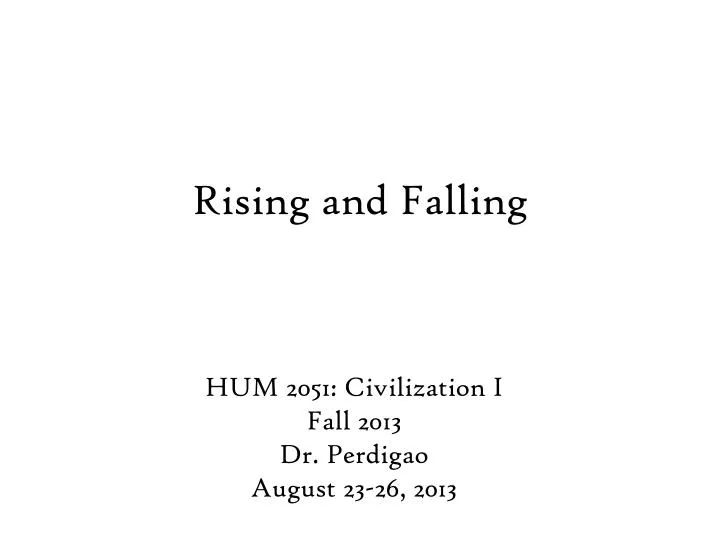 rising and falling