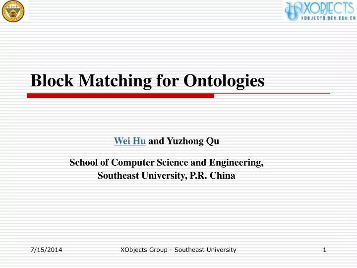 block matching for ontologies