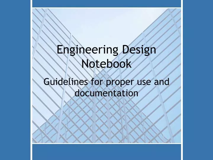 engineering design notebook