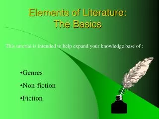 Elements of Literature: The Basics