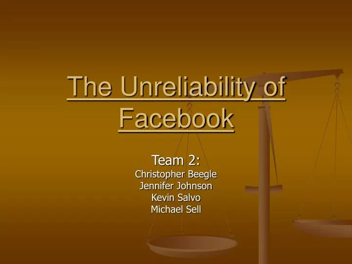 the unreliability of facebook
