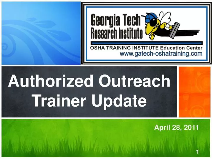 authorized outreach trainer update
