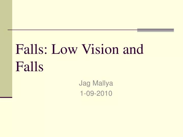 falls low vision and falls