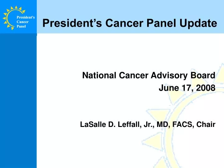 president s cancer panel update