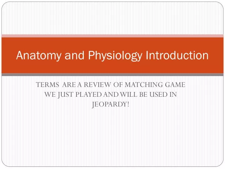 anatomy and physiology introduction