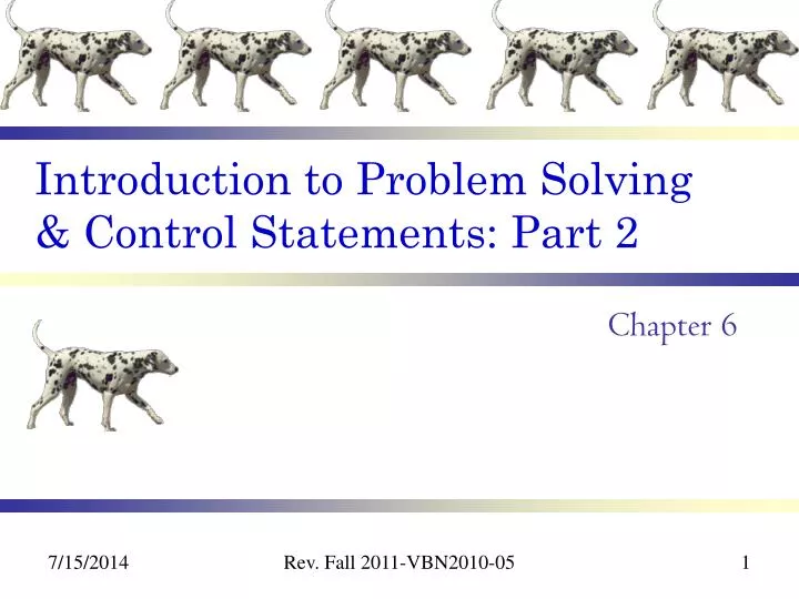 introduction to problem solving control statements part 2