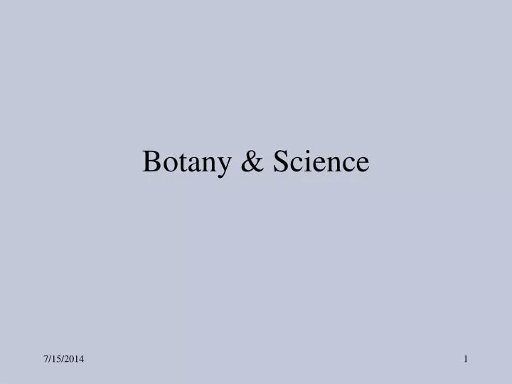 botany science
