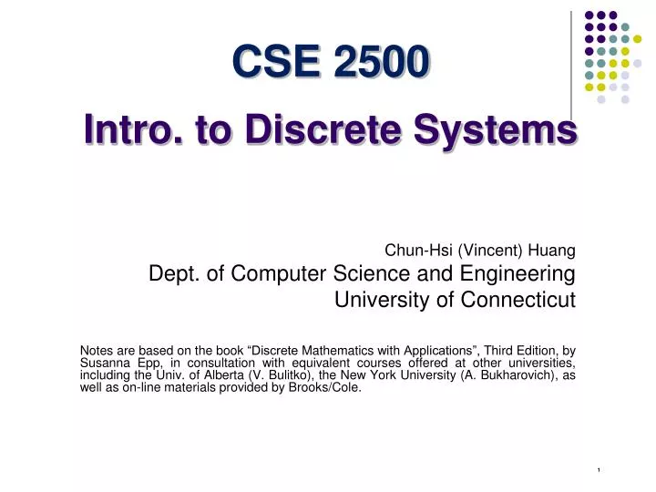 cse 2500 intro to discrete systems