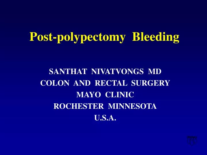 post polypectomy bleeding