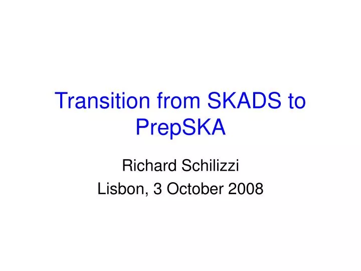 transition from skads to prepska