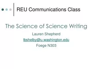REU Communications Class