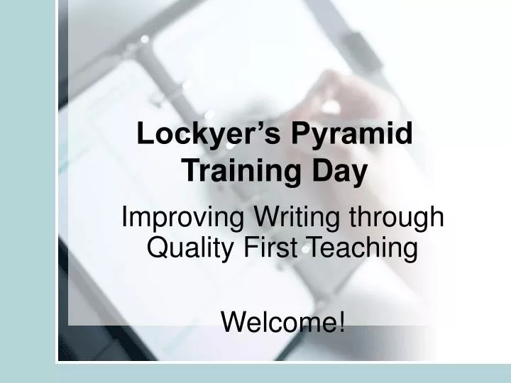 lockyer s pyramid training day
