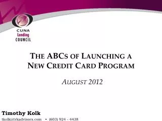 The ABCs of Launching a New Credit Card Program