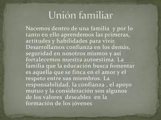 uni n familiar