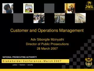 Customer and Operations Management