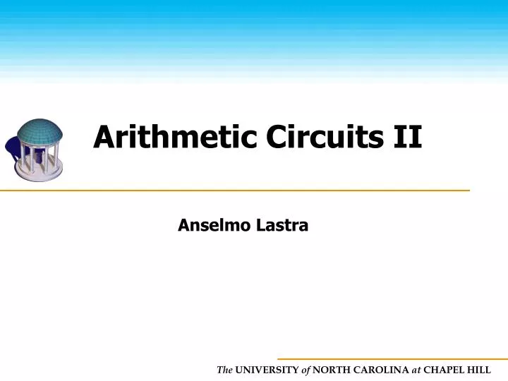 arithmetic circuits ii