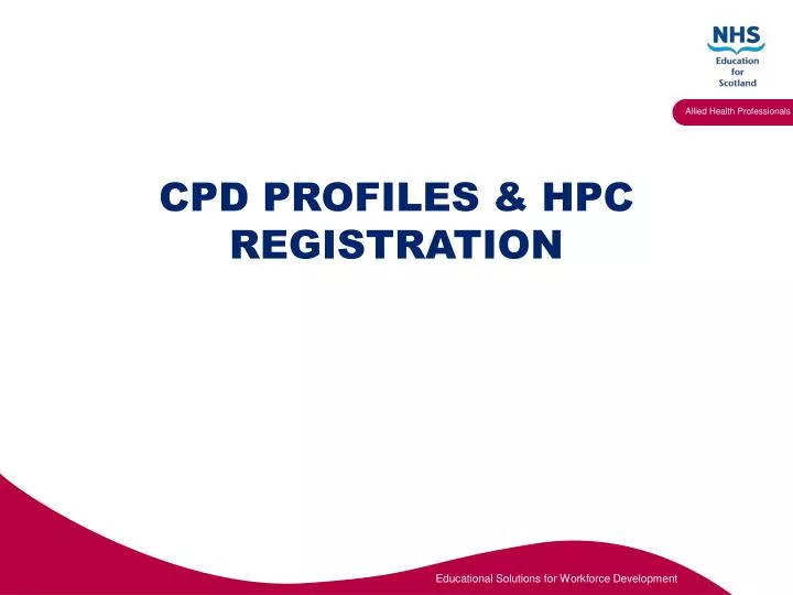 cpd profiles hpc registration