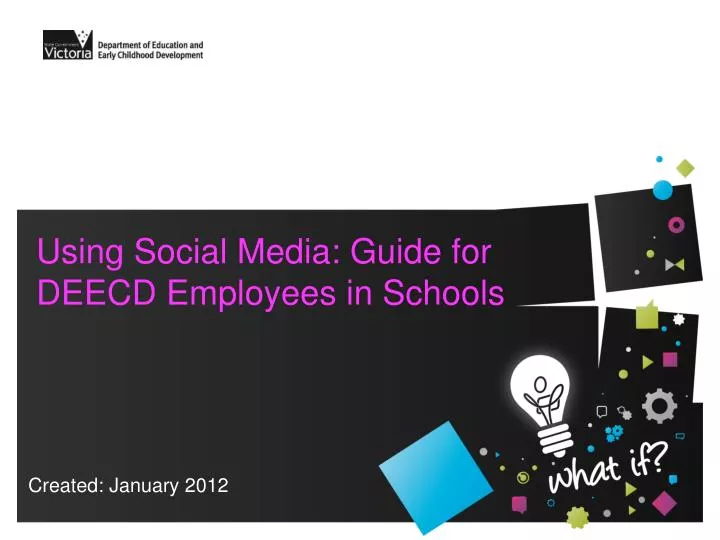 using social media guide for deecd employees in schools