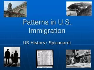 Patterns in U.S. Immigration