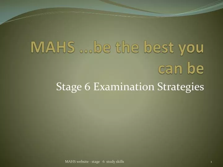 mahs be the best you can be