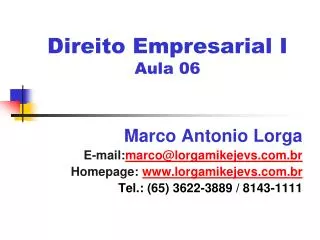 direito empresarial i aula 06