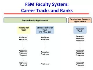 FSM Faculty System: Career Tracks and Ranks