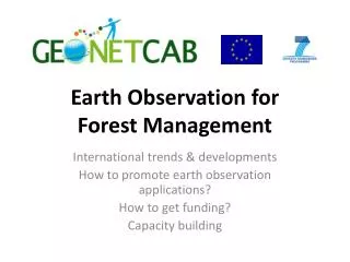Earth Observation for Forest Management