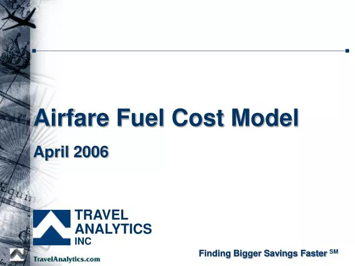 airfare fuel cost model
