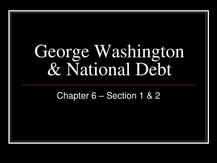 george washington national debt