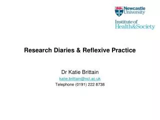 Research Diaries &amp; Reflexive Practice