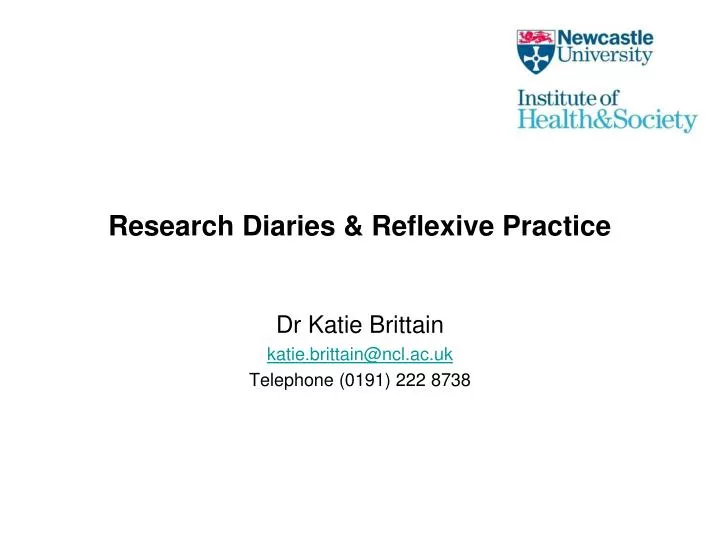 research diaries reflexive practice