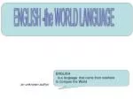 The Rise of English: A Global Language - slide 1