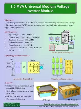 1.5 MVA Universal Medium Voltage Inverter Module