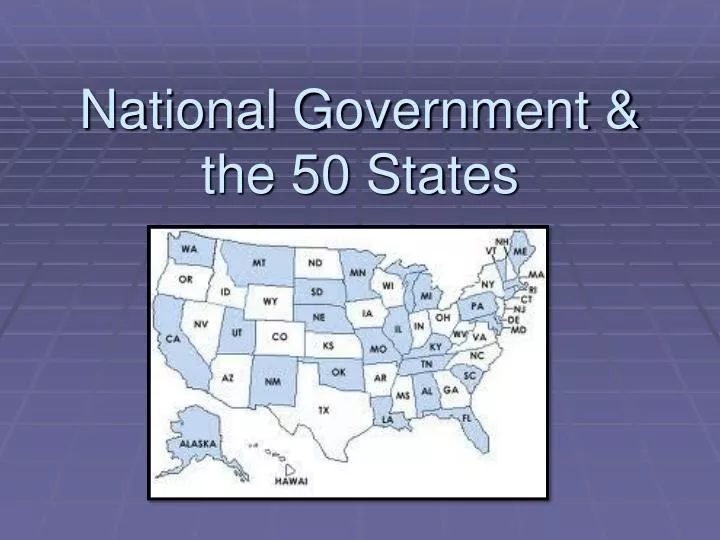 national government the 50 states